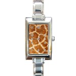 Giraffe Print	 Rectangular Italian Charm Watch