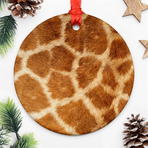 Giraffe Print	 Ornament (Round) from ArtsNow.com Front