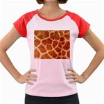 Giraffe Print	 Women s Cap Sleeve T Front