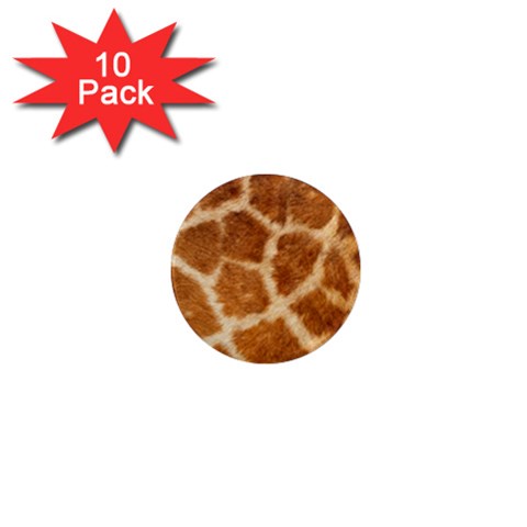 Giraffe Print	 1  Mini Magnet (10 pack) from ArtsNow.com Front