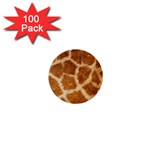 Giraffe Print	 1  Mini Button (100 pack)