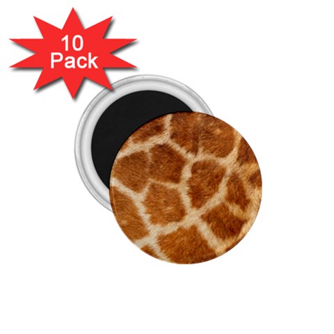 Giraffe Print	 1.75  Magnet (10 pack) from ArtsNow.com Front