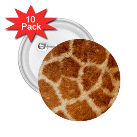 Giraffe Print	 2.25  Button (10 pack) from ArtsNow.com Front