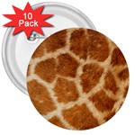 Giraffe Print	 3  Button (10 pack)