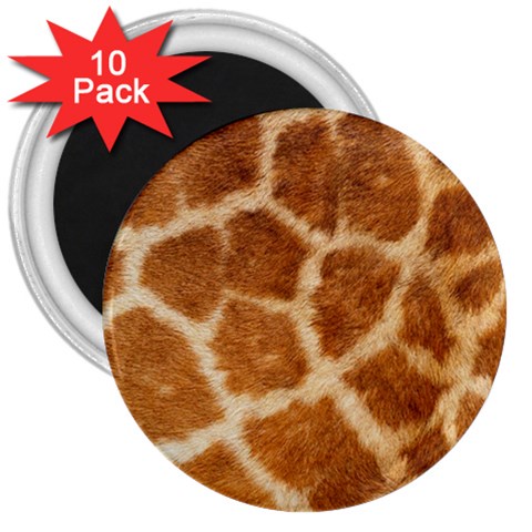 Giraffe Print	 3  Magnet (10 pack) from ArtsNow.com Front