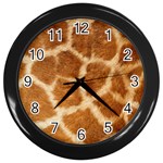 Giraffe Print	 Wall Clock (Black)