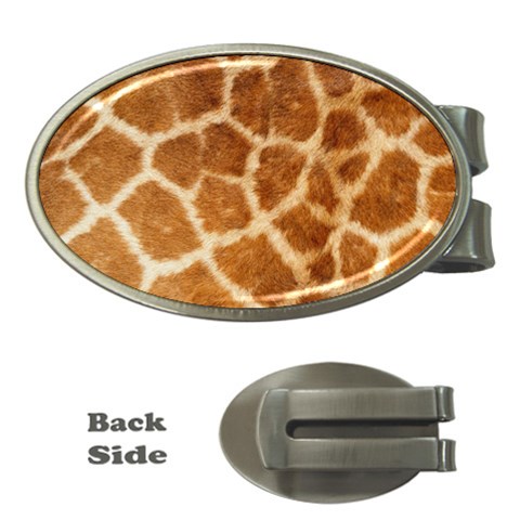 Giraffe Print	 Money Clip (Oval) from ArtsNow.com Front