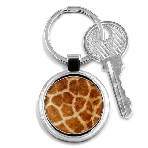 Giraffe Print	 Key Chain (Round) from ArtsNow.com Front