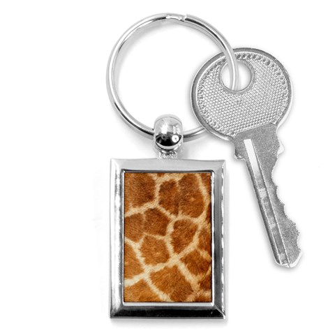 Giraffe Print	 Key Chain (Rectangle) from ArtsNow.com Front