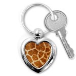 Giraffe Print	 Key Chain (Heart)