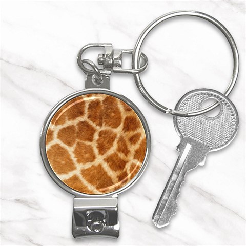 Giraffe Print	 Nail Clippers Key Chain from ArtsNow.com Front