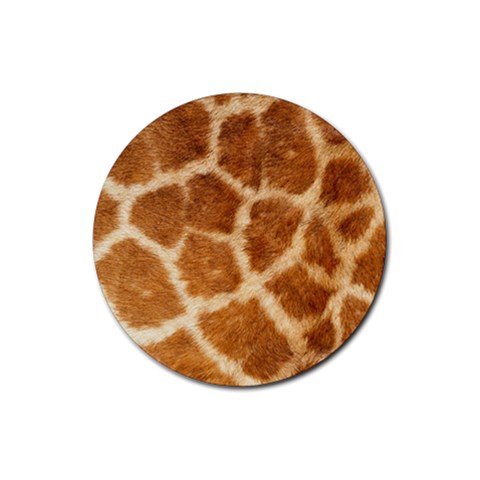Giraffe Print	 Rubber Coaster (Round) from ArtsNow.com Front