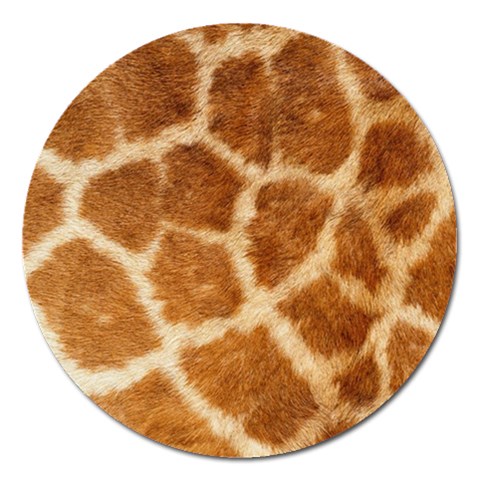 Giraffe Print	 Magnet 5  (Round) from ArtsNow.com Front