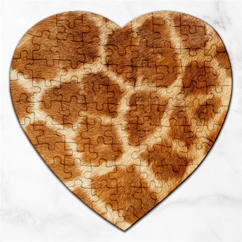 Giraffe Print	 Jigsaw Puzzle (Heart) from ArtsNow.com Front