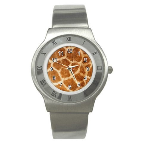Giraffe Print	 Stainless Steel Watch from ArtsNow.com Front