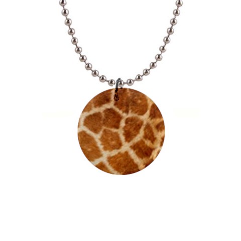 Giraffe Print	 1  Button Necklace from ArtsNow.com Front