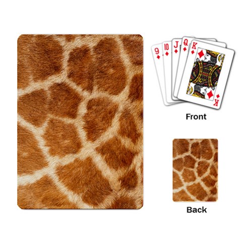 Giraffe Print	 Playing Cards Single Design from ArtsNow.com Back