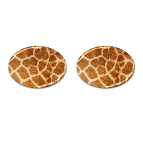 Giraffe Print	 Cufflinks (Oval) from ArtsNow.com Front(Pair)
