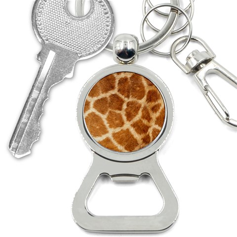 Giraffe Print	 Bottle Opener Key Chain from ArtsNow.com Front