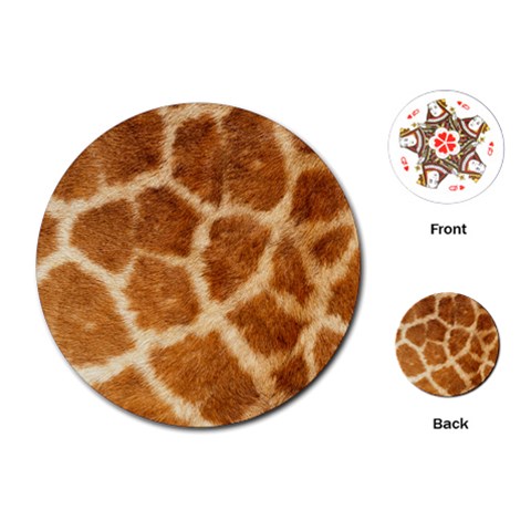 Giraffe Print	Playing Cards (Round) from ArtsNow.com Front