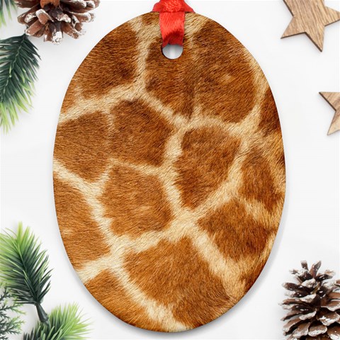 Giraffe Print	 Oval Ornament (Two Sides) from ArtsNow.com Front