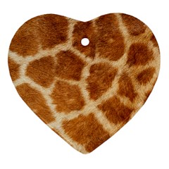 Giraffe Print	 Heart Ornament (Two Sides) from ArtsNow.com Front