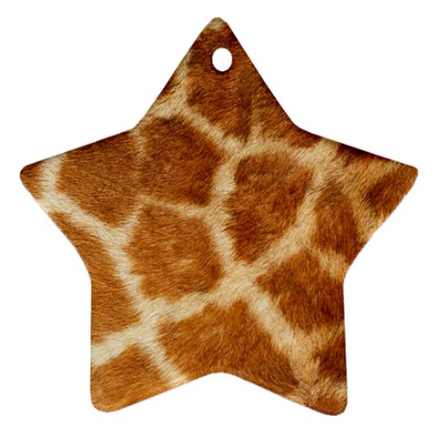 Giraffe Print	 Star Ornament (Two Sides) from ArtsNow.com Back
