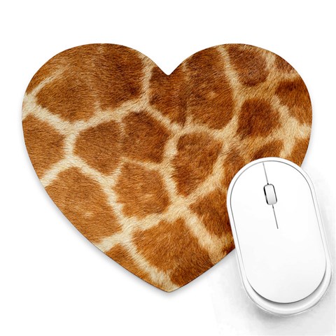 Giraffe Print	 Mousepad (Heart) from ArtsNow.com Front