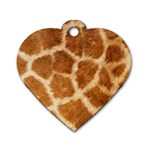 Giraffe Print	 Dog Tag Heart (One Side)