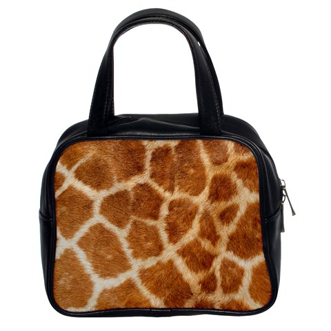 Giraffe Print	 Classic Handbag (Two Sides) from ArtsNow.com Front