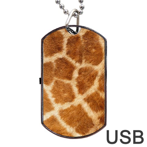 Giraffe Print	Dog Tag USB Flash (One Side) from ArtsNow.com Front