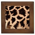 Giraffe Print Dark	 Framed Tile