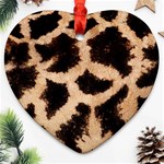 Giraffe Print Dark	 Ornament (Heart)