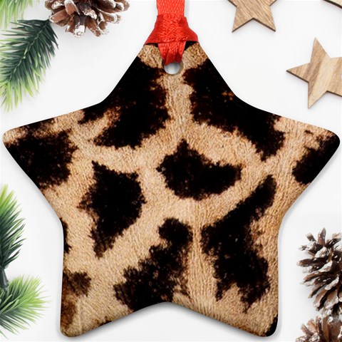 Giraffe Print Dark	 Ornament (Star) from ArtsNow.com Front