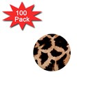 Giraffe Print Dark	 1  Mini Button (100 pack)