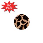 Giraffe Print Dark	 1  Mini Magnet (100 pack)