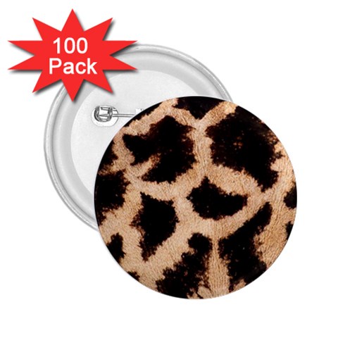 Giraffe Print Dark	 2.25  Button (100 pack) from ArtsNow.com Front