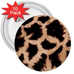 Giraffe Print Dark	 3  Button (10 pack)