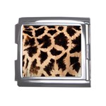 Giraffe Print Dark	 Mega Link Italian Charm (18mm)