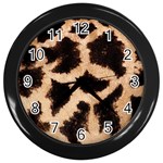 Giraffe Print Dark	 Wall Clock (Black)