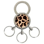 Giraffe Print Dark	 3-Ring Key Chain