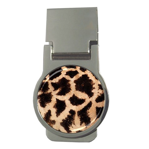 Giraffe Print Dark	 Money Clip (Round) from ArtsNow.com Front