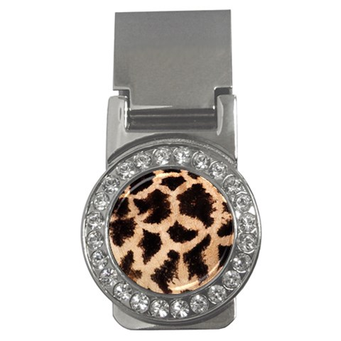 Giraffe Print Dark	 Money Clip (CZ) from ArtsNow.com Front