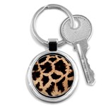 Giraffe Print Dark	 Key Chain (Round)