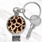 Giraffe Print Dark	 Nail Clippers Key Chain