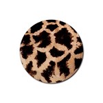 Giraffe Print Dark	 Rubber Coaster (Round)
