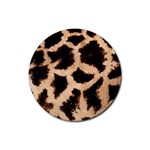 Giraffe Print Dark	 Rubber Round Coaster (4 pack)