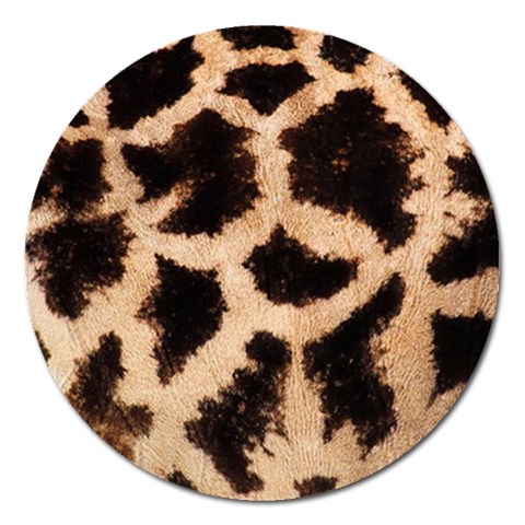 Giraffe Print Dark	 Magnet 5  (Round) from ArtsNow.com Front