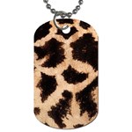 Giraffe Print Dark	 Dog Tag (One Side)