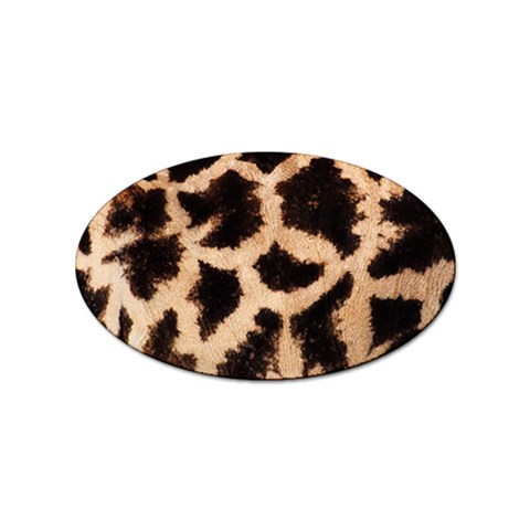 Giraffe Print Dark	 Sticker Oval (10 pack) from ArtsNow.com Front